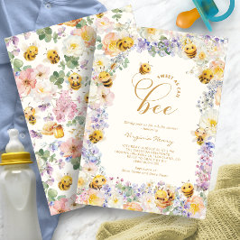 Bee Baby Shower Inbjudningar