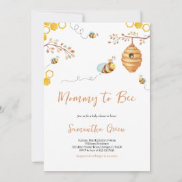 Bee Baby Shower Inbjudningar