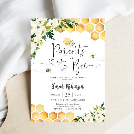 Bee Baby Shower Invitation Inbjudningar