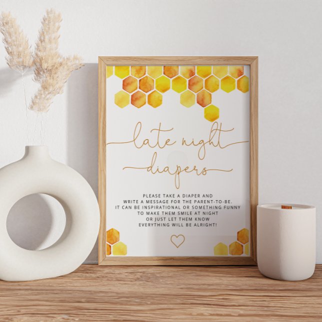 Bee Baby Shower Late Late Diaper Game. Poster (Skapare uppladdad)