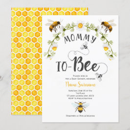 Bee Baby Shower, Mamma att bli Inbjudningar