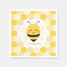 Bee Baby Shower Napkins with Honeycomb Design Pappersservett