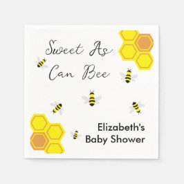 Bee Baby Shower Pappersservett