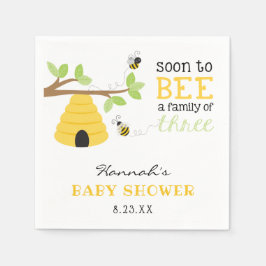 Bee Baby Shower Pappersservett