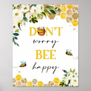 Bee Baby Shower Party-signera Mamma till Bee Decor Poster