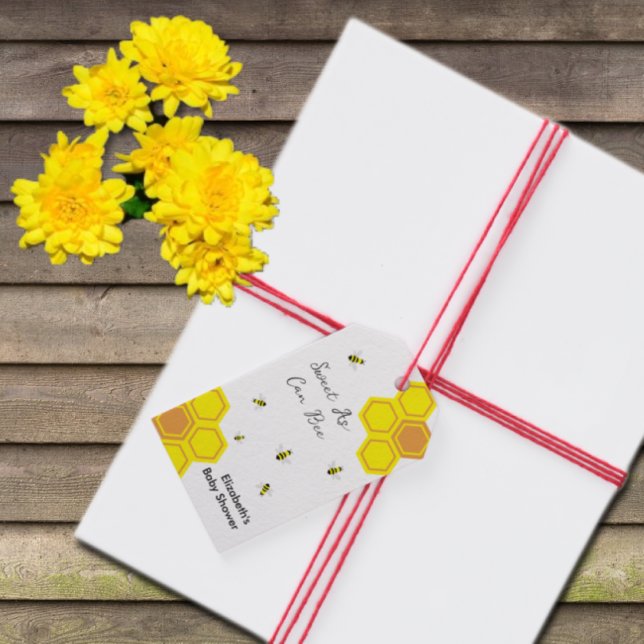 Bee Baby Shower Presentetikett (Skapare uppladdad)