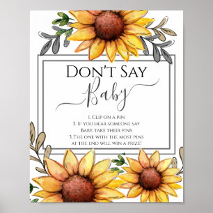 Bee Baby Shower Säg inte att Baby Party Poster spe