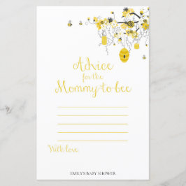 Bee Baby Shower-spel - råd till BEE för Mamma