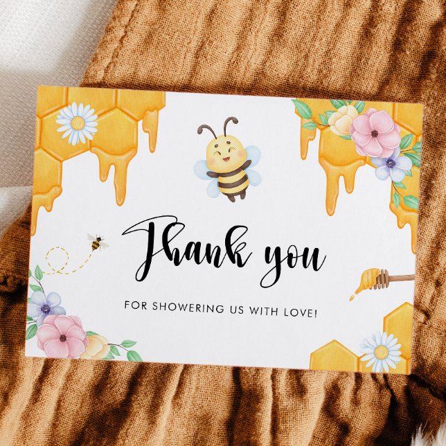 Bee Baby Shower Tack Kort (Skapare uppladdad)