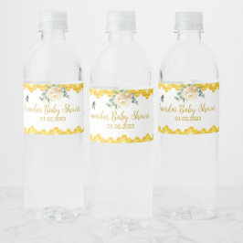 Bee Baby Shower Vattenflaskor Etikett