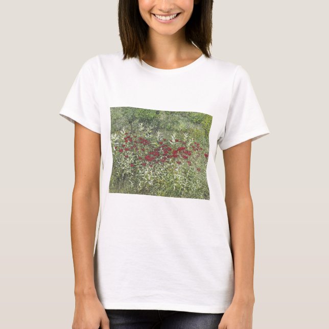 Bee Balm (Bergamont) i augusti T-shirt (Framsida)