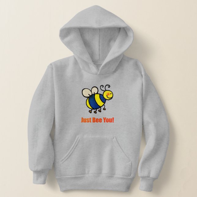 Bee bara du Cute Tecknad Bee Art T Shirt (Laydown)