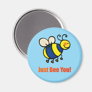 Bee bara du Lycklig Tecknad Bee Magnet