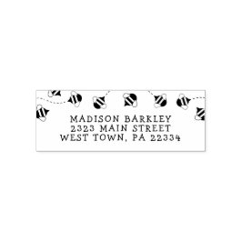 Bee Barn Cute Beehive Returadress Frimärke Självfärgande Stämpel