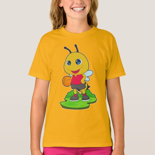 Bee Basketball-spelare Basketball T Shirt (Framsida)