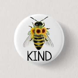 Bee be like Painting Sunblommor Kindness Button Knapp
