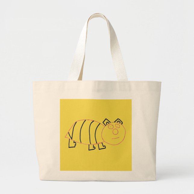 Bee Bear Jumbo Tote Tygkasse (Framsidan)
