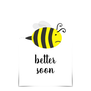 "BEE Better Soon" Sjukbin får brunstkort Kort