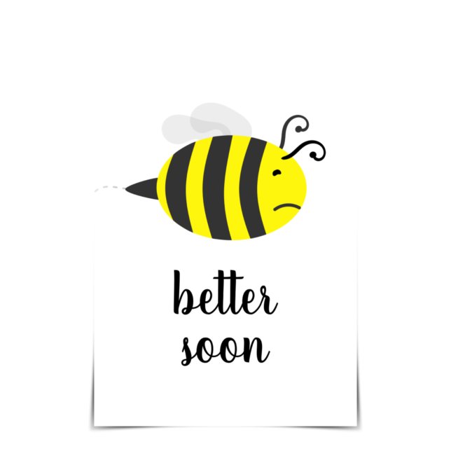 "BEE Better Soon" Sjukbin får brunstkort Kort (Skapare uppladdad)