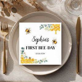 Bee Birthday Baby Shower Pappersservett