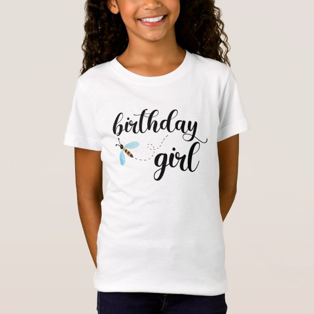 Bee Birthday Girl Shirt T (Framsida)