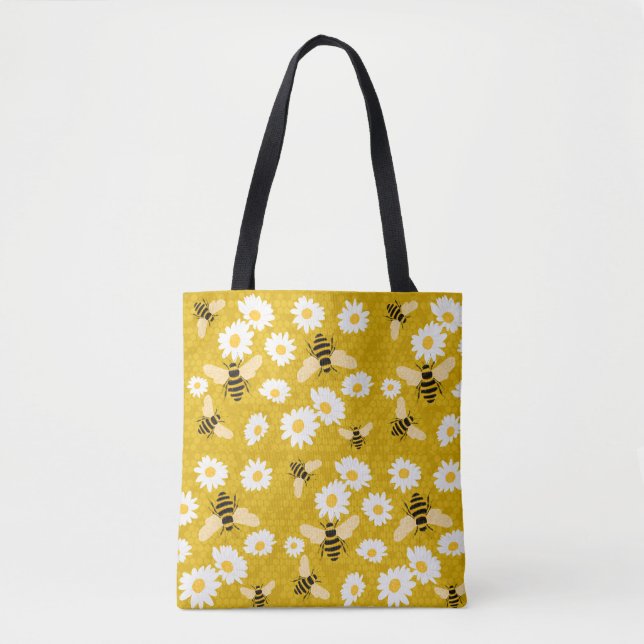 Bee Bliss Tote Bag" Tygkasse (Framsida)