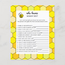 Bee blommigt babydusch, som vet mamma bäst