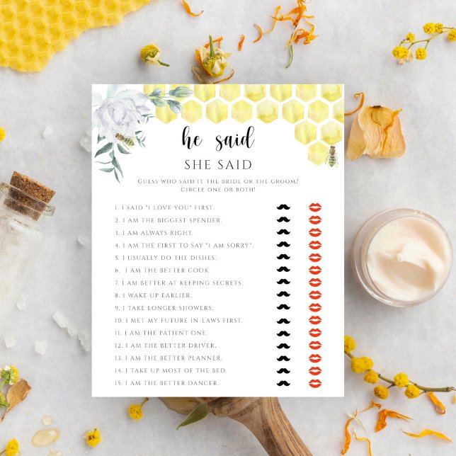 Bee blommigt sa att hon sa möhippa-spel (Skapare uppladdad)