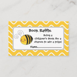Bee Bok Raffle Biljett, Baby Shower Game Tilläggskort