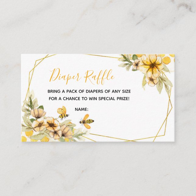 Bee botaniskt babyskuvel - hårkort tilläggskort (Framsida)