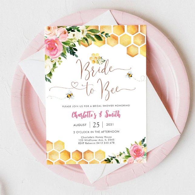 Bee Bridal Shower Invitation Inbjudningar (Skapare uppladdad)