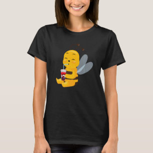 Bee Bubble Tea 4:e juli Amerikanska Flagga USA T Shirt