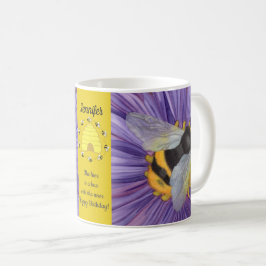 Bee Bumblebee Coffee Mugg Tea Kopp Original Art