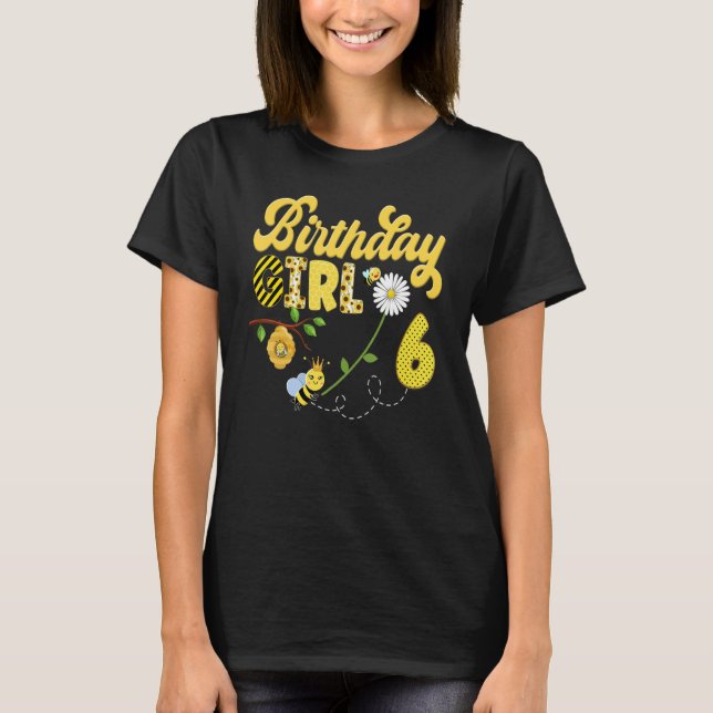 Bee Bumblebee Girl Birthday Hive Sweet 1st Party M T Shirt (Framsida)