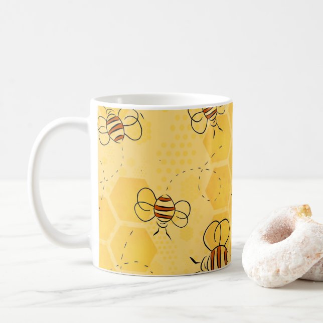 Bee Buzzing honey Bees Cute Kaffemugg (Med munk)