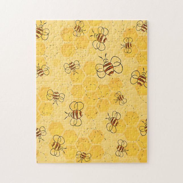 Bee Buzzing honey Bees Cute Pussel (Vertikal)