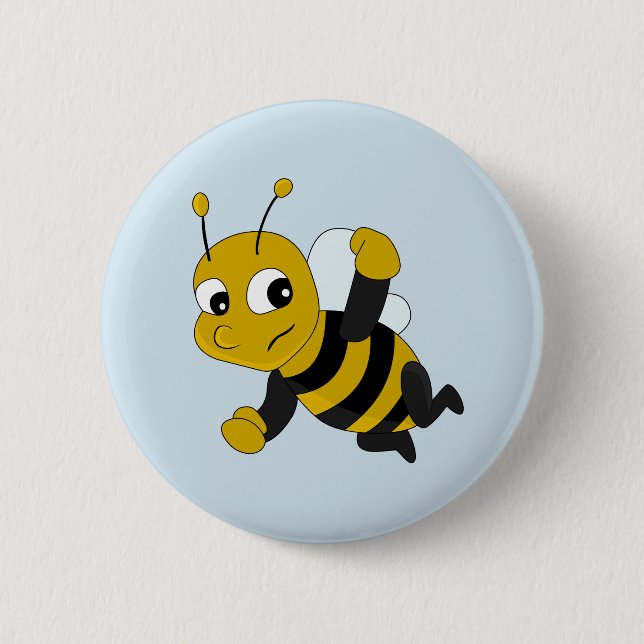 Bee cartoon button knapp (Framsida)