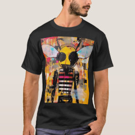 Bee Character Art Grunge Pop Art Insect Hybrid T Shirt