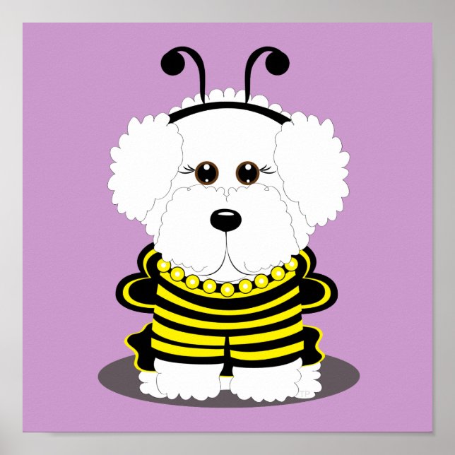 "BEE"chon Bichon Frise Halloween Poster (Framsidan)