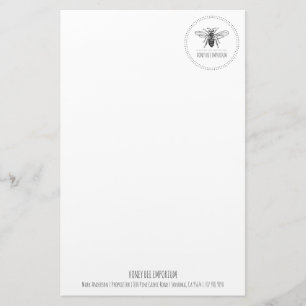 Bee Circle Logotyp Business Brevpapper