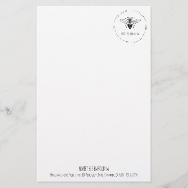 Bee Circle Logotyp Business Brevpapper (Framsida)