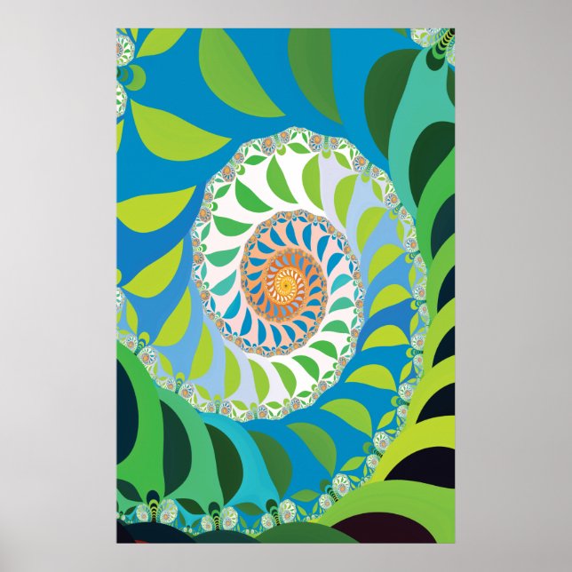 Bee Colony Fractal Poster (Framsidan)