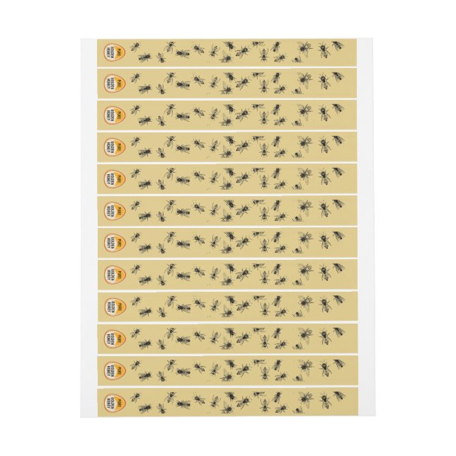 Bee Colony Tamper-säker säkerhetsförsegling Blek G Etikettband (Ark)