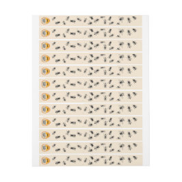 Bee Colony Tamper-säker säkerhetsförsegling Golden Etikettband