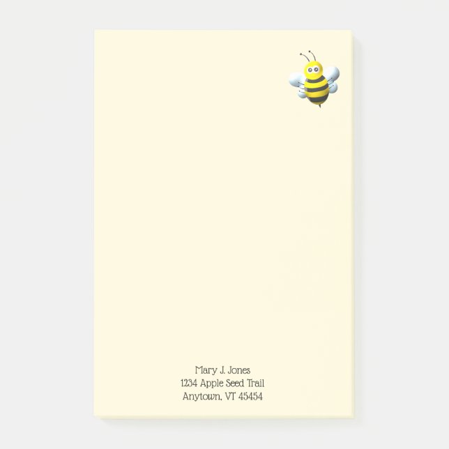 Bee Cool With Personalized Text Post-it Block (Framsida)