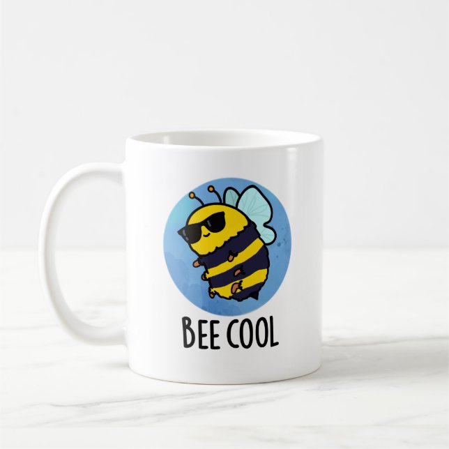 Bee Coola Funny Insekt Bee Pun Kaffemugg (Vänster)