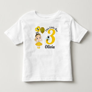 Bee Cute Little Girl Birthday Småbarn T-Shirt