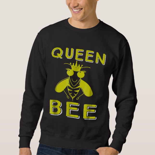 Bee Cute Queen Bee Tee för biodlare Lång Ärmad Tröja (Framsida)