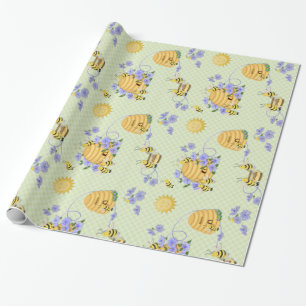 Bee Dance Blommigt Presentpapper