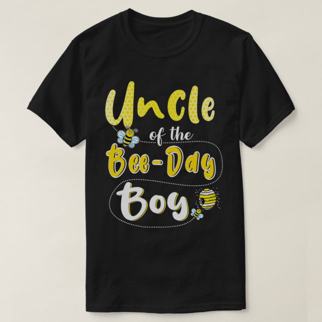 Bee Day Boy Hive Party Matching Birth T Shirt (Design framsida)